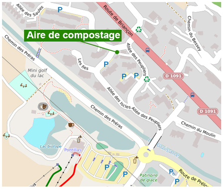 emplacement aire de compostage