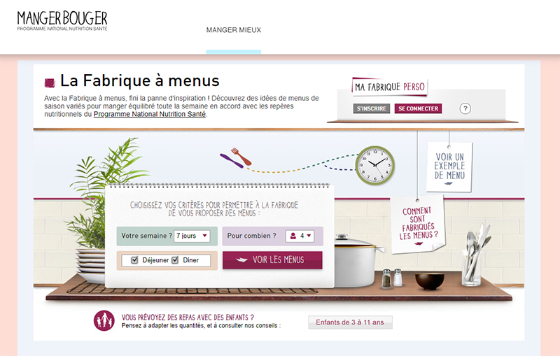 fabrique à menus