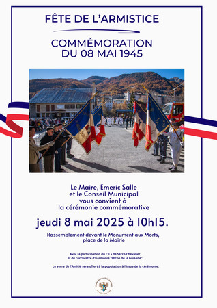 Affiche événement Commémoration  08 Mai 2025