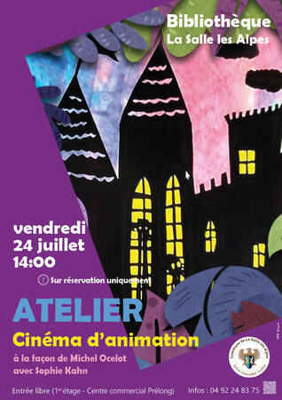 Visuel Atelier Cinéma Animation 24 Juillet 2026