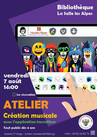 Visuel Atelier Création Musicale Avec Incredibox 7 Août 2026 Visuel Atelier Création Musicale Avec Incredibox 7 Août 2026