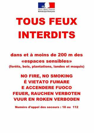Interdiction Emploi Du Feu